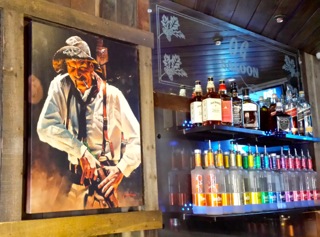 Fariad Ali painting Oak Glen Steakhouse &amp; Saloon